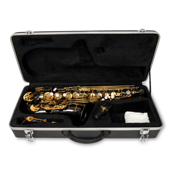 Saxofon alto negro prestini accesorios
