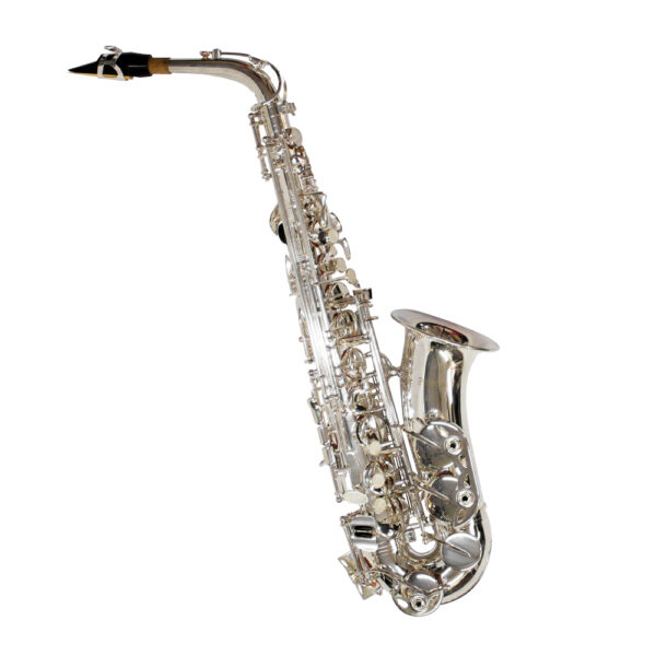 Saxofon alto plateado prestini